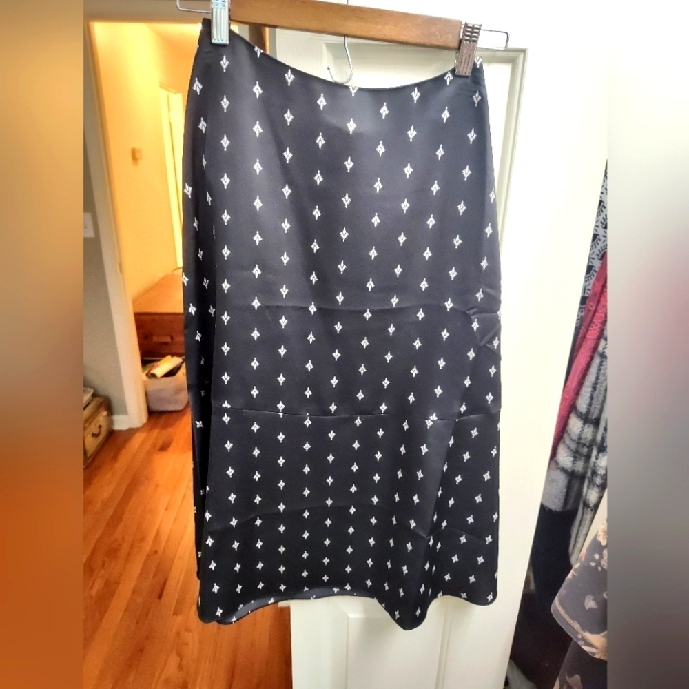 Loft Black & White Midi Skirt, 00P, Gorgeous!!